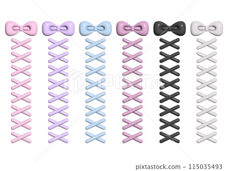 豐滿繫帶絲帶套裝 115035493