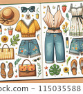 夏季服裝搭配單品集合 115035588