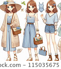 協調夏天衣服的女孩 115035675