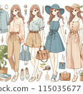 日常夏季服裝搭配系列 115035677