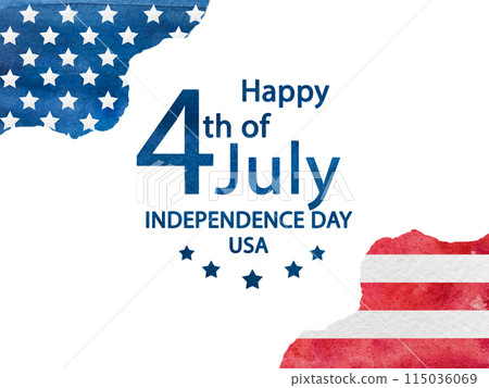 Happy Independence Day. Beautiful drawing of the American Flag Happy Independence Day. Beautiful drawing of the American Flag 115036069