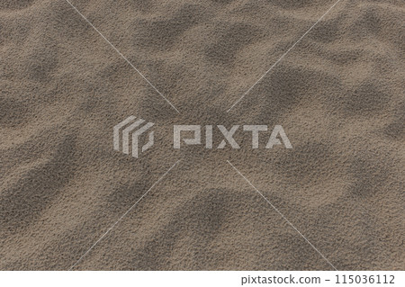 Beach sand abstract pattern footprints after rain nature texture background desert backdrop surface 115036112
