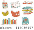 Book hand drawn illustration set 3 115036457