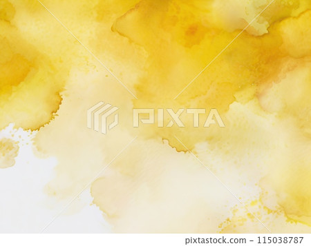 Abstract yellow and white watercolor background. Hand-painted background. Illustration. Abstract yellow and white watercolor background. Hand-painted background. Illustration. 115038787