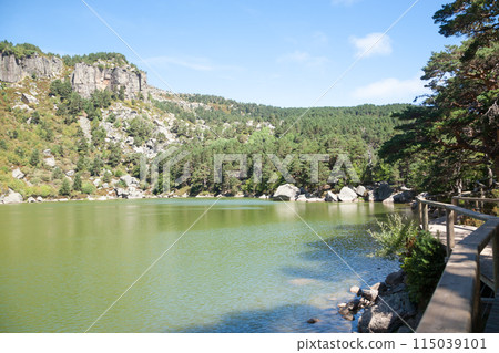 Black lagoon in Castile and Leon region, Spain. Laguna Negra 115039101