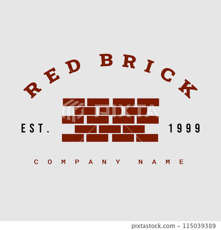 red brick logo vector illustration design 115039389