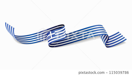 Greek flag wavy abstract background. Vector illustration. Greek flag wavy abstract background. Vector illustration. 115039786