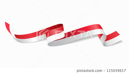 Indonesian flag wavy abstract background. Vector illustration. 115039817
