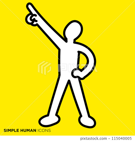 簡單的人體圖示系列，志向巔峰的人 115040005