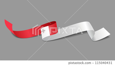Maltese flag wavy abstract background. Vector illustration. Maltese flag wavy abstract background. Vector illustration. 115040431