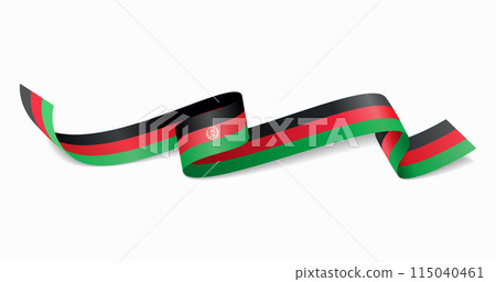 Afghani flag wavy abstract background. Vector illustration. Afghani flag wavy abstract background. Vector illustration. 115040461