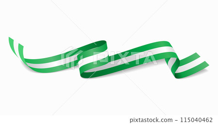 Nigerian flag wavy abstract background. Vector illustration. Nigerian flag wavy abstract background. Vector illustration. 115040462