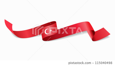 Turkish flag wavy abstract background. Vector illustration. Turkish flag wavy abstract background. Vector illustration. 115040498