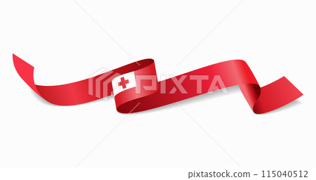 Tonga flag wavy abstract background. Vector illustration. Tonga flag wavy abstract background. Vector illustration. 115040512