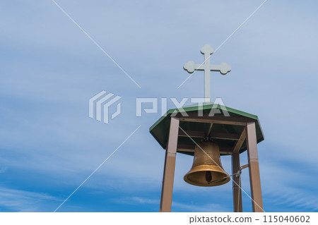 The bell of Kashiragashima Cathedral in Shinkamigoto, Nagasaki Prefecture 115040602