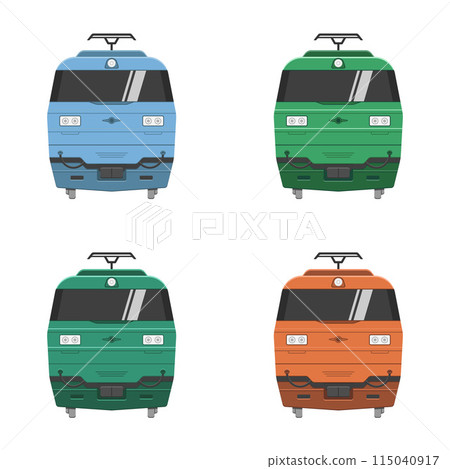 public transport train front view icons cartoon style vector flat illustration public transport train front view icons cartoon style vector flat illustration 115040917