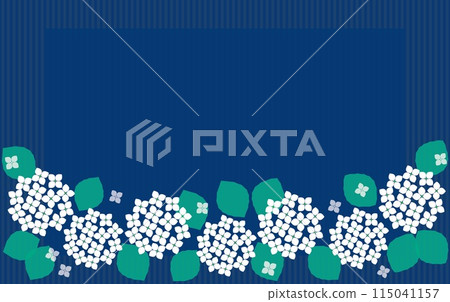 繡球花框海軍藍色條紋 繡球花框海軍藍色條紋 115041157