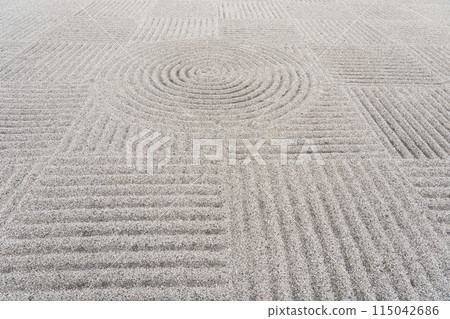Kyoto Shogoin Temple, dry landscape garden in front of the Shinden Hall Kyoto Shogoin Temple, dry landscape garden in front of the Shinden Hall 115042686