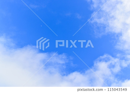 beautiful blue sky with white cloud, natural background in springtime beautiful blue sky with white cloud, natural background in springtime 115043549