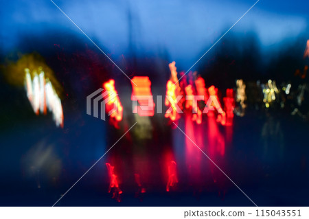 light of car on road with accident in the night, blurred background in rainy day light of car on road with accident in the night, blurred background in rainy day 115043551