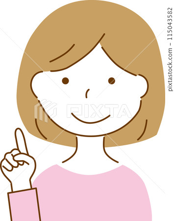 A woman giving a piece of advice 115043582