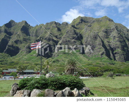 Kualoa Ranch on the island of Oahu, Hawaii Kualoa Ranch on the island of Oahu, Hawaii 115045085