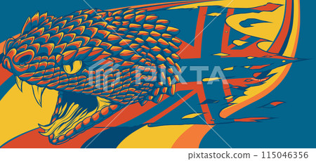 vector illustration of Head Snake with united kingdom flag vector illustration of Head Snake with united kingdom flag 115046356