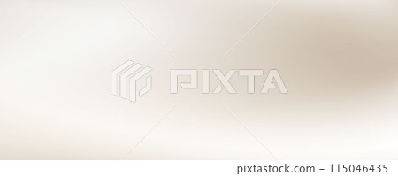 Smooth beige wave gradient background. Soft silk ecru liquid wallpaper. Grey color texture for banner, flyer, presentation, graphic design, leaflet. Abstract blurred wavy backdrop cover. Vector 115046435