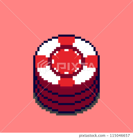 Pixel art style Chip Casino design Pixel art style Chip Casino design 115046657