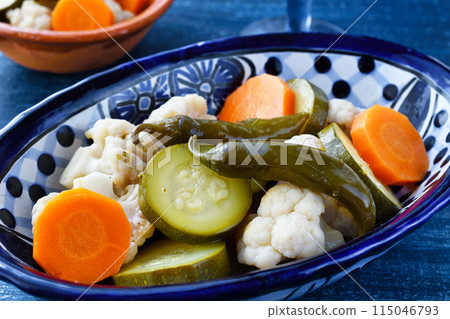Vegetable escabeche (Mexican food) 115046793