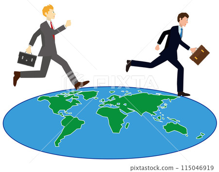 Businessmen travel around the world to do business. Businessmen travel around the world to do business. 115046919