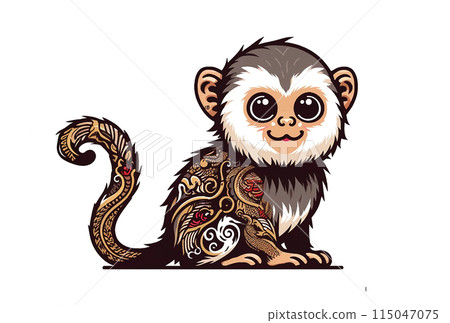 Tattooed marmoset Tattooed marmoset 115047075