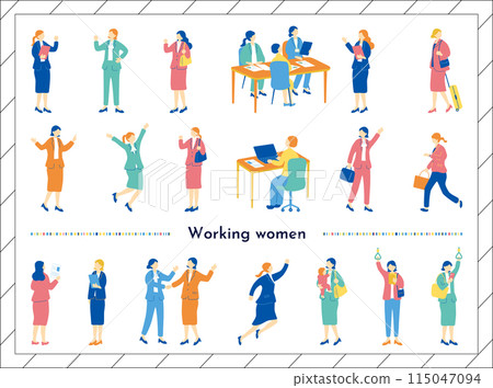 職業婦女商務場景素材合集 115047094