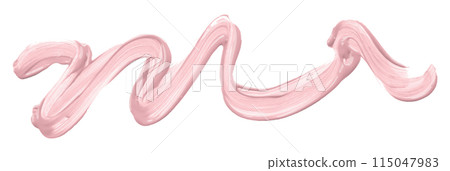 Pink paintbrush isolated on white background. Watercolor 115047983