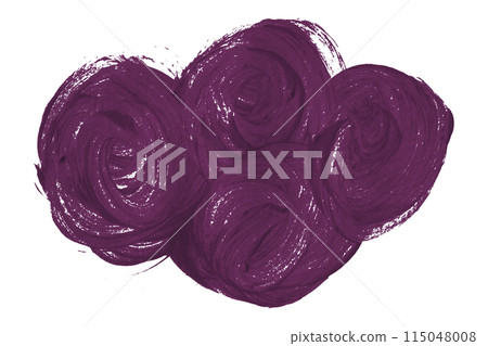 Purple paintbrush isolated on white background. Dark purple color. 115048008