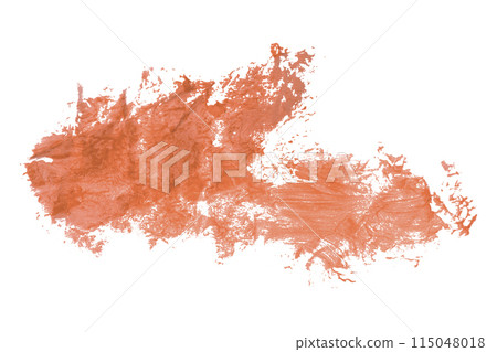 Orange brush isolated on white background. golden apricot color 115048018