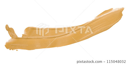Orange paint brush isolated on white background. Orange paint brush isolated on white background. 115048032