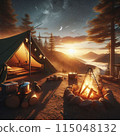 Camp and bonfire 115048132