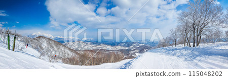 從滑雪場山頂眺望全景（長野縣斑尾高原） 115048202