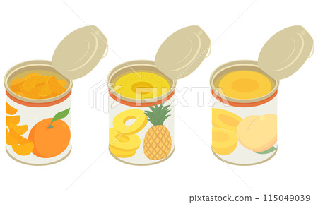 Canned fruit illustration 115049039