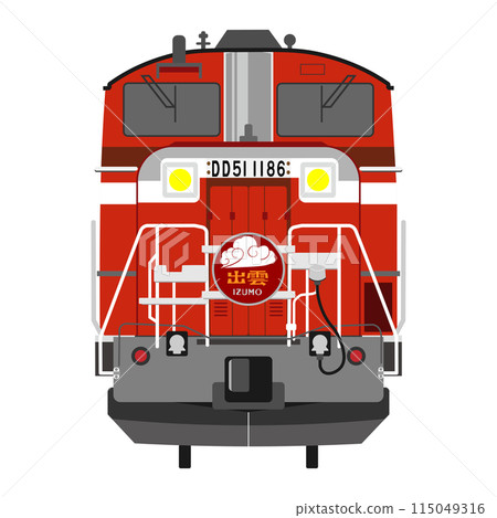 Illustration of a DD51 diesel locomotive with the "Izumo" headmark 115049316