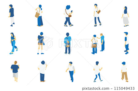 穿著夏裝的人的插圖集 115049433