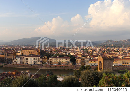 Florence * View of the historic center of Florence from Piazzale Michelangelo [Italy] 115049613