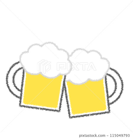 Beer crayon illustration 115049793