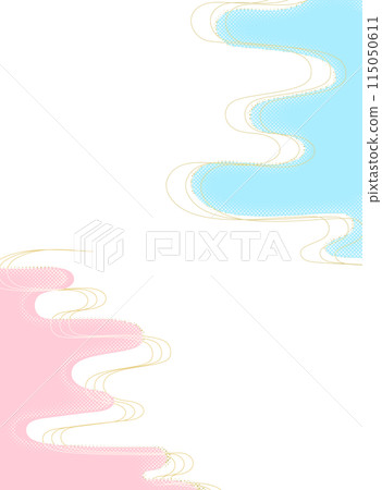 雲、波浪和曲線的日式背景圖 雲、波浪和曲線的日式背景圖 115050611