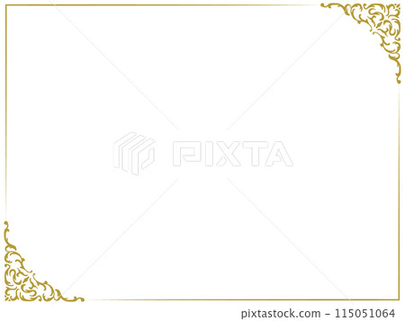 Horizontal antique frame - Gold - Horizontal antique frame - Gold - 115051064
