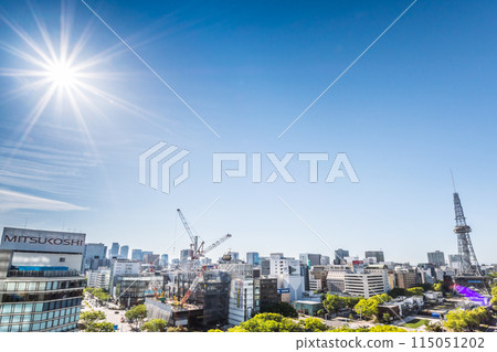 陽光、藍天和名古屋市中心風景 陽光、藍天和名古屋市中心風景 115051202