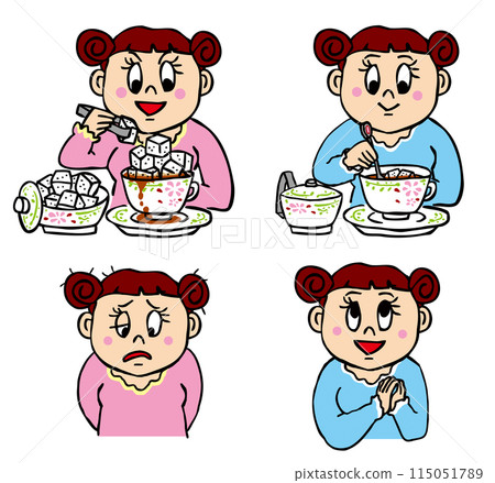 4 件套裝適合因攝取過多醣而損害健康的人士以及因攝取適量糖而保持健康的人士。 115051789