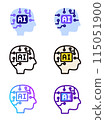 AI圖示集（平面設計、畫線、漸層） 115051900