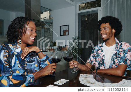 Couple Doing Tarot Spread Couple Doing Tarot Spread 115052114